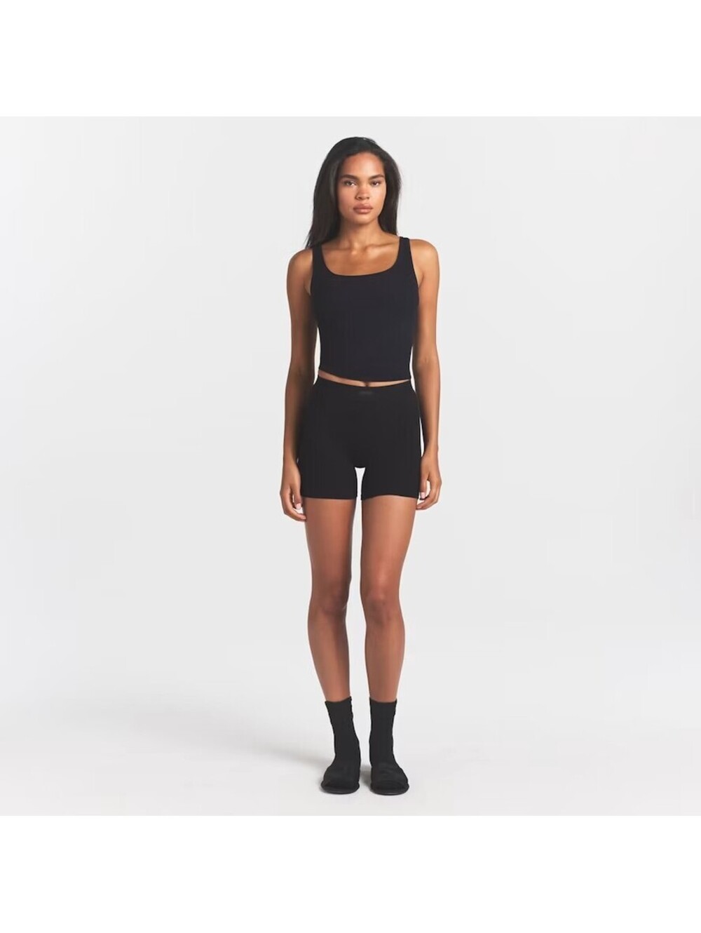 SKIMS NWT Soft Lounge Rib Tank Onyx Size S